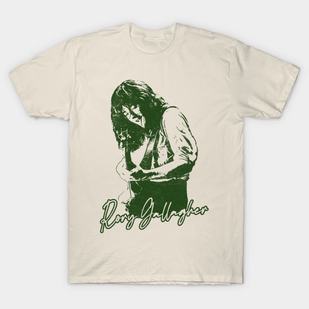 Rory Gallagher / Vintage Look Fanart Design T-Shirt by DankFutura